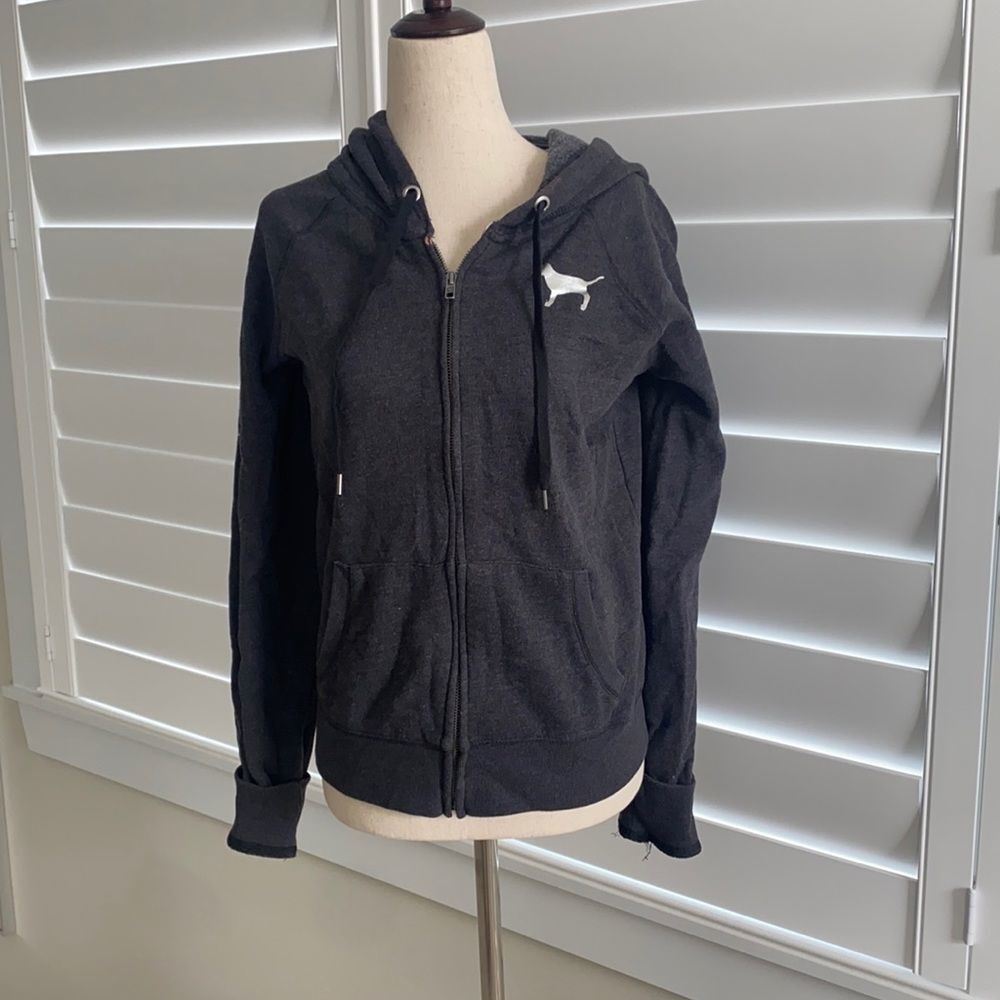Victoria’s Secret Pink gray hoodie sweatshirt sz M